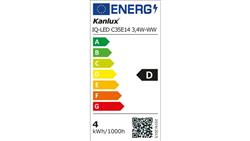 Żarówka LED E14 IQ-LED C35E14 3,4W-WW 470lm 2700K barwa ciepła Ra90 3 lata Gwarancji świeczka 36682-47297