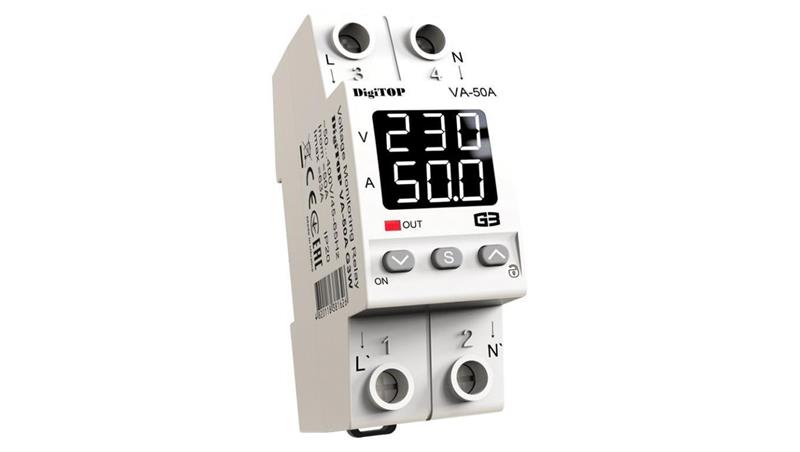 Przekaźnik napięciowy z kontrolą prądu DigiTOP VA-50A G3W-1810