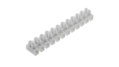 Listwa zaciskowa, zacisk śrubowy 12-torowa 6mm2 32A 400V biała PAWBOL-80545