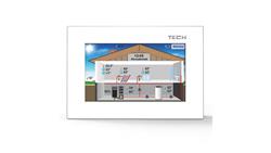 TECH ST-281 - Regulator pokojowy z komunikacją RS szklany kolor biały-27437