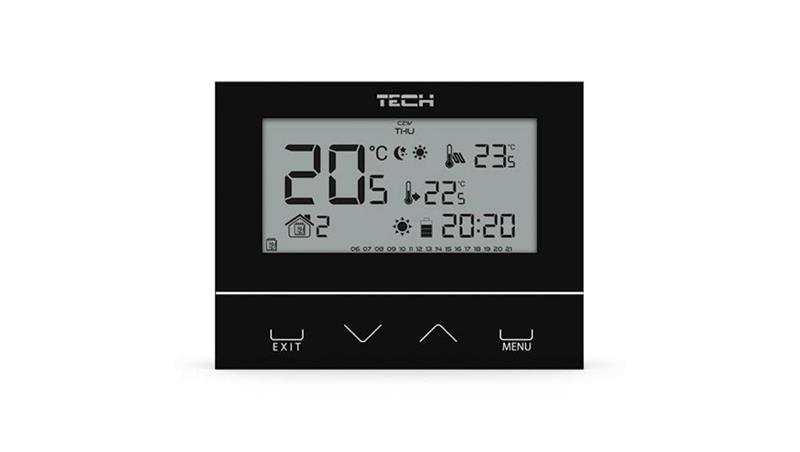 TECH ST-292 V2 - Regulator pokojowy bezprzewodowy dwustanowy kolor czarny-27442