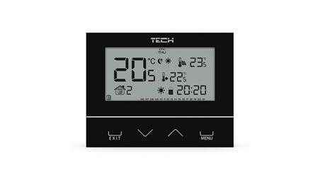 TECH ST-292 V2 - Regulator pokojowy bezprzewodowy dwustanowy kolor czarny-27442