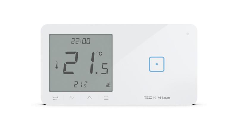 SINUM WSR-01mP Regulator pokojowy + włącznik jednopolowy prawy kolor biały-27447