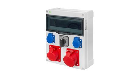 Rozdzielnica budowlana RS-13 13-mod. wyłącznik L/P, 2X2P+Z, 16A/5P, 32A/5P, IP44 6210-17-65814