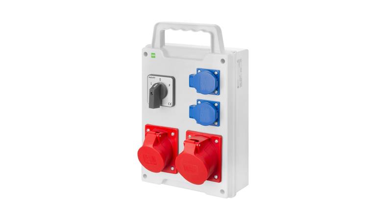 Rozdzielnica budowlana RS wyłącznik L/P, 2X2P+Z, 16A/5P, 32A/5P IP44 6214-17-65924