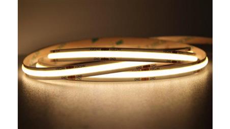 Profesjonalna ta?ma LED typu COB, 8W 320 chips/m, CRI 90, 24V, biala ciepla 3000K, IP20, 50m-49164