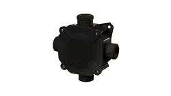 Puszka natynkowa hermetyczna 75X75X33 z wkładem 5x4/IP67/PG16 czarny 0298-09-29733