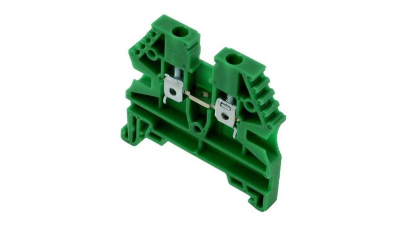 Złączka szynowa 2-przewodowa 4mm2 zielona ER4GREEN-65058