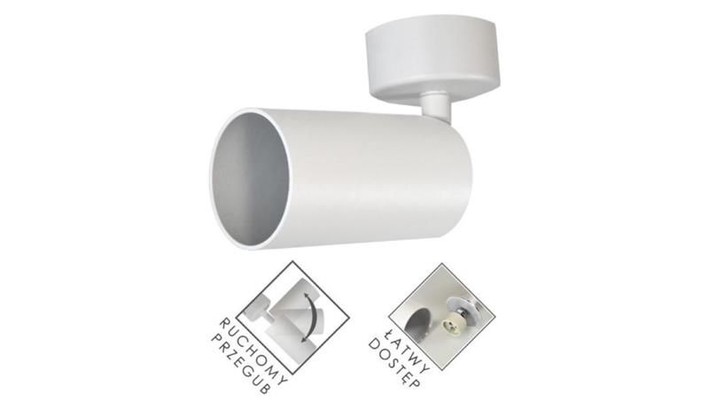 Lampa spotlight Fargo 1xGU10 biała-53959