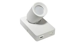 Lampa spotlight Taft 1xGU10 biała gniazdo usb-54002
