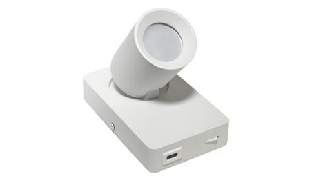 Lampa spotlight Taft 1xGU10 biała gniazdo usb-54002