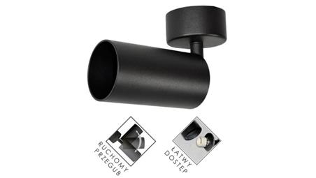 Lampa spotlight Fargo 1xGU10 czarna-53864
