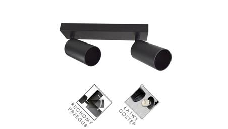 Lampa spotlight Fargo 2xGU10 czarna-53136