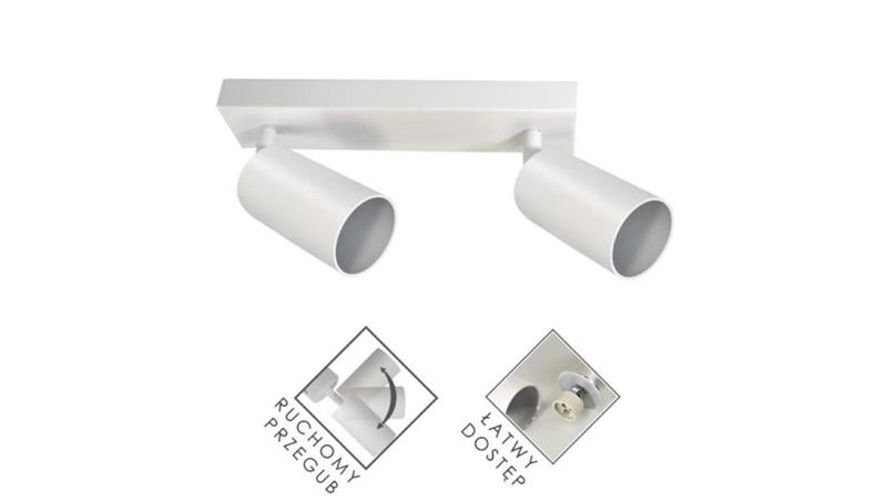 Lampa spotlight Fargo 2xGU10 biała-54005 Lampa spotlight Fargo 2xGU10 biała-54005