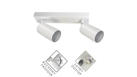 Lampa spotlight Fargo 2xGU10 biała-54005