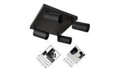 Lampa spotlight Fargo 4xGU10 czarna kwadrat-53134