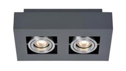 Oprawa sufitowa Pita Black+Silver ruchoma prostoką-53955