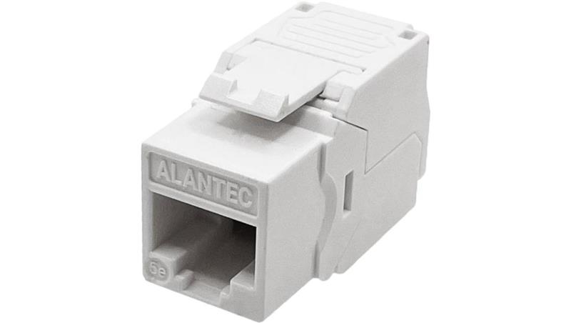 Moduł keystone RJ45 beznarzędziowy UTP kat.5E, SLIM, kolor biały ALANTEC-34271