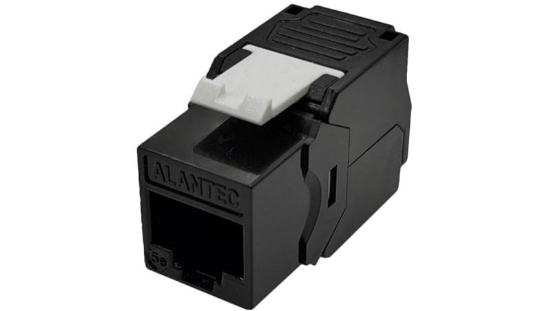 Moduł keystone RJ45 beznarzędziowy UTP kat.5E, SLIM, kolor czarny ALANTEC-35628
