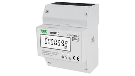 Licznik energii elektrycznej LCD 3-fazowy 100A 3x230/400V SDM72D MID-4321