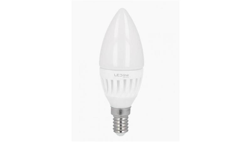 LED line PRIME żarówka LED E14 5W 6500K zimna 700lm 140lm/w CERAMICZNA C37 ŚWIECZKA 5 lat gwar.-47636
