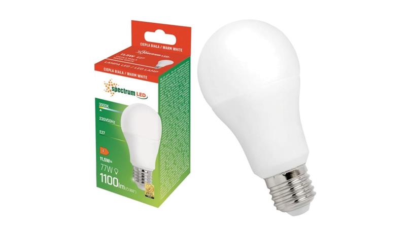 Żarówka LED E27 230V 11,5W GLS 1100lm ciepła-45649