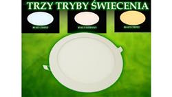 Panel led okragły Round 6W 230V WW+DW+CW-55050