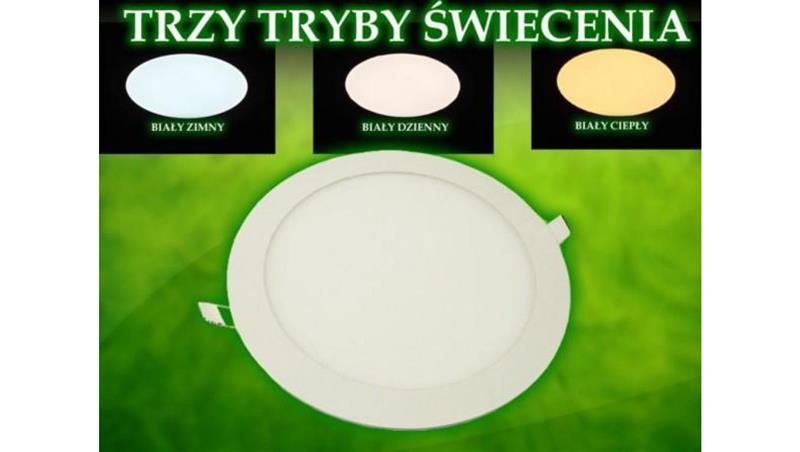 Panel led okragły Round 6W 230V WW+DW+CW-55050