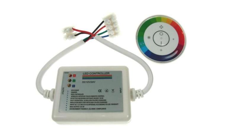 Kontroler LED RF dotykowy 18A 6 key biały okrągły-51349 Kontroler LED RF dotykowy 18A 6 key biały okrągły-51349