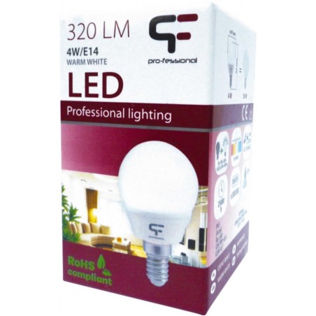LED.E14 230V/4W 320LM 3000K Kulka P45 Matowa