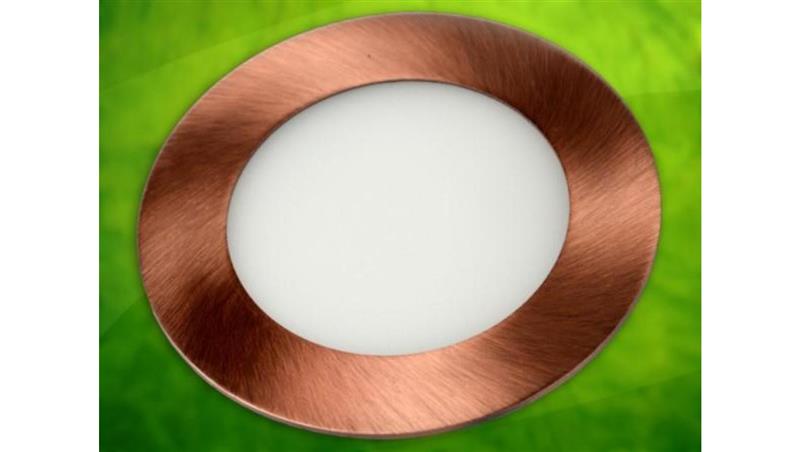 Panel led okragły Round 6W 230V mosiądz DW-55068