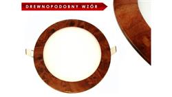 Panel led okragły Round 12W 230V drewnopodobny A D-55070
