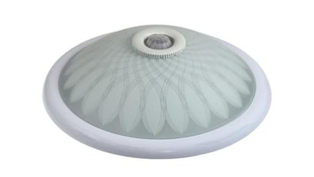 Plafon 2x40W E27 z czujnikiem PIR szkło frosted..-51893