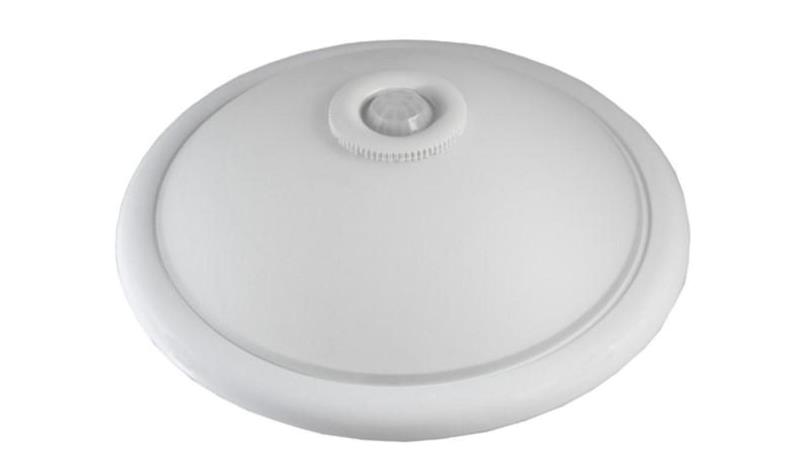 Plafon 2x40W E27 z czujnikiem PIR szkło milky-51896