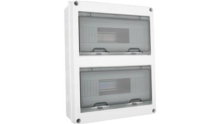 Rozdzielnica natynkowa hermetyczna 2x12 modułowa 1000V DC z listwą N+PE IP65 APV-69356