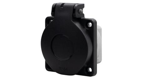 Gniazdo tablicowe 16A 250V 2P+Z IP44 - B czarne-30566