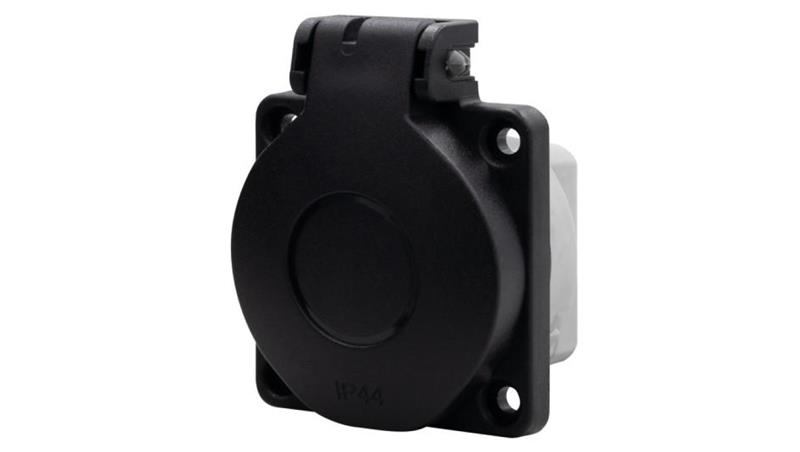 Gniazdo tablicowe 16A 250V 2P+Z IP44 SCHUKO czarne-30568