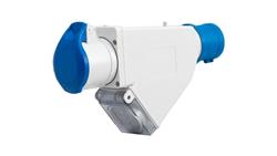 Adapter kempingowy wtyk 16A 3p przemysłowy, gniazdo 16A 3P przemysłowe, gniazdo tablicowe 230V IP44-32120