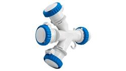 Adapter kempingowy wtyk 16A 3p przemysłowy IP67 , gniazdo 3x16A 3P przemysłowe IP67-32121