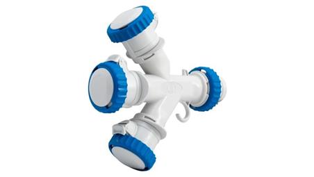 Adapter kempingowy wtyk 16A 3p przemysłowy IP67 , gniazdo 3x16A 3P przemysłowe IP67-32121