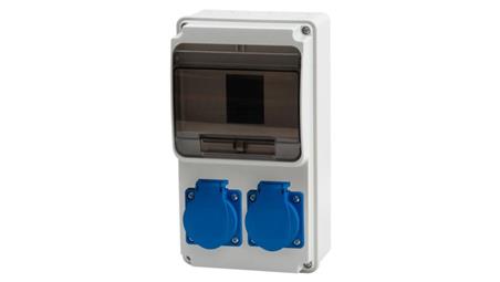 Rozdzielnica ULISSE 6M MINI - gniazda 2x230V /6 modułów/-69593