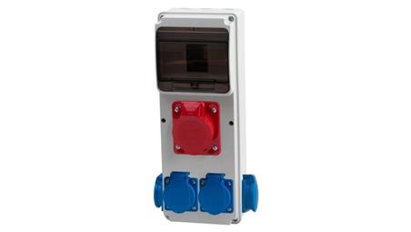 Rozdzielnica ULISSE 6M MIDI - gniazda 16A 5p, 4x230V /6 modułów/-69598