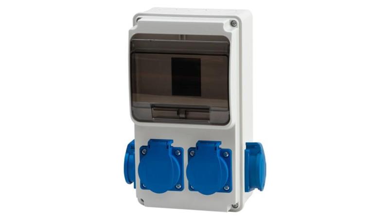 Rozdzielnica ULISSE 6M MINI - gniazda 4x230V /6 modułów/-69357