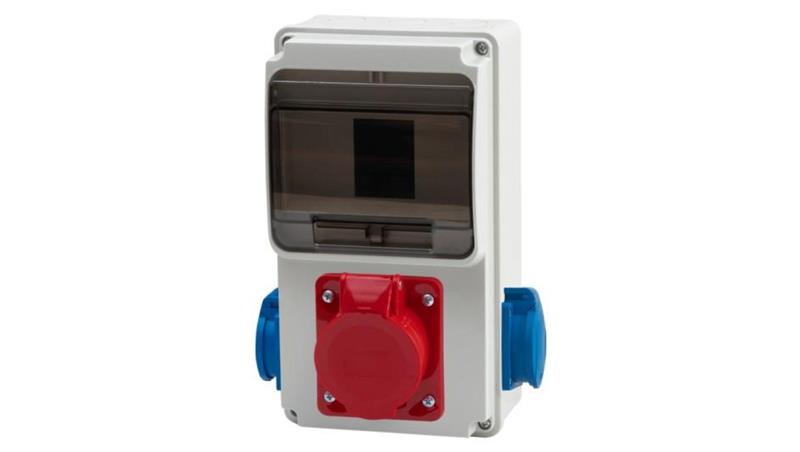 Rozdzielnica ULISSE 6M MINI - gniazda 32A 5p, 2x230V /6 modułów/-69644