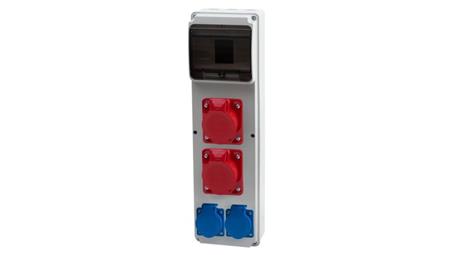 Rozdzielnica ULISSE 6M MAXI - gniazda 16A 5p, 32A 5p, 2x230V /6 modułów/-69609