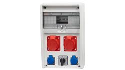 Rozdzielnica ULISSE 12M - gniazda 2x16A 5p, 2x230V, L/P(32A) /12 modułów/-69845