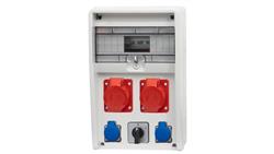 Rozdzielnica ULISSE 12M - gniazda 2x32A 5p, 2x230V, 0/1(32A) /12 modułów/-69645