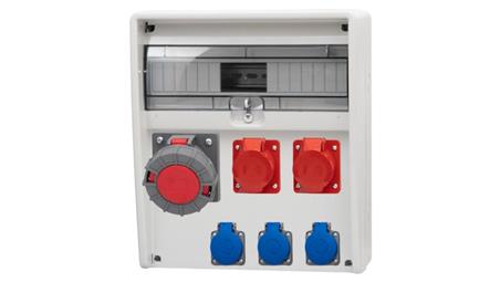 Rozdzielnica ULISSE 17M - gniazda 2x32A 5p, 63A 5p, 3x230V /17 modułów/-69616