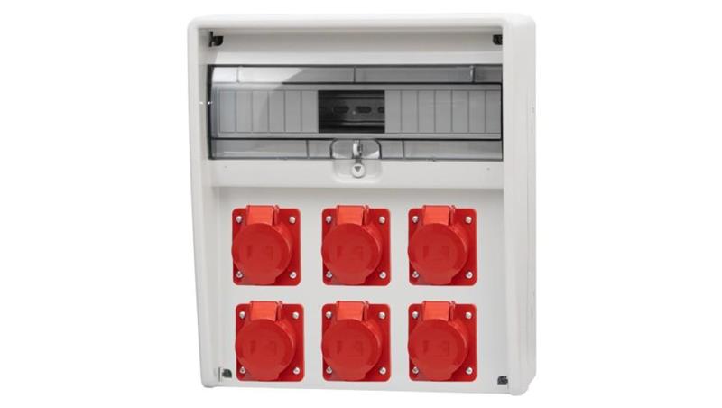 Rozdzielnica ULISSE 17M - gniazda 2x16A 5p, 4x32A 5p /17 modułów/-69615
