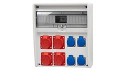 Rozdzielnica ULISSE 17M - gniazda 4x32A 5p, 4x230V /17 modułów/-69684